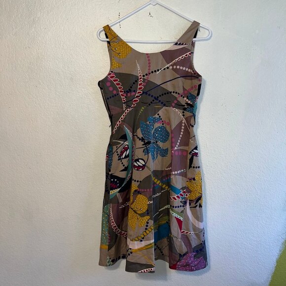 Maeve Women's Floral Cotton V-Neck Dress Size 2 Multicolor - Picture 8 of 8